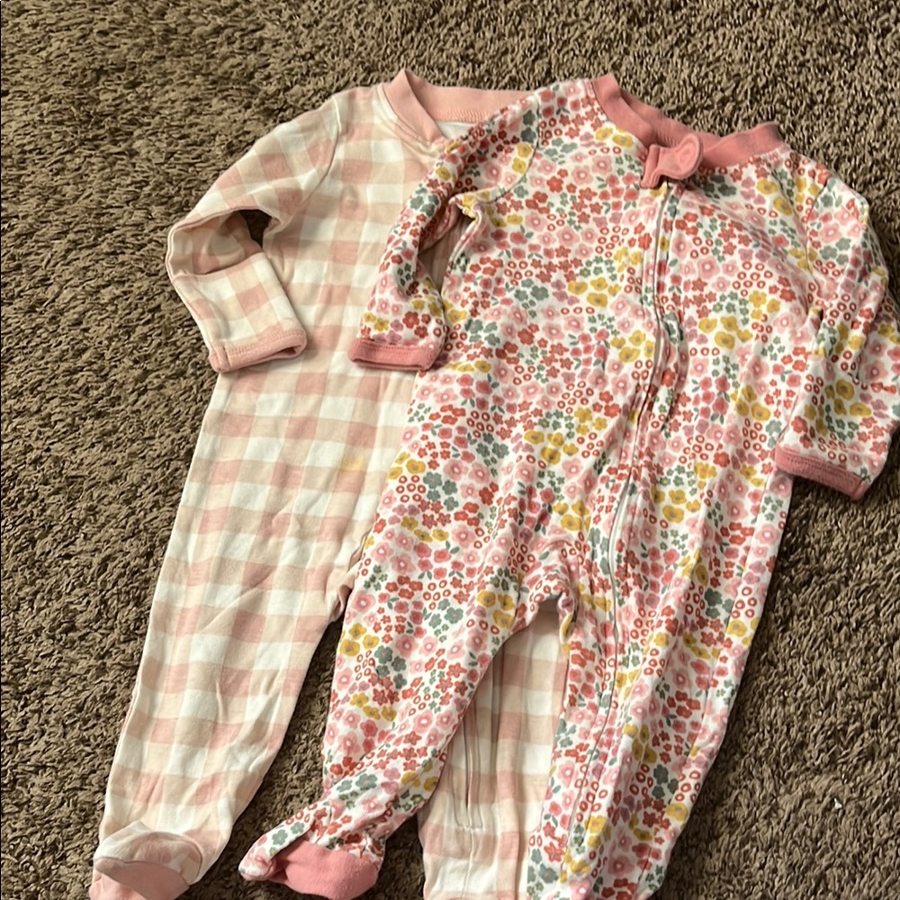 Floral and Checkered Kids One Pieces